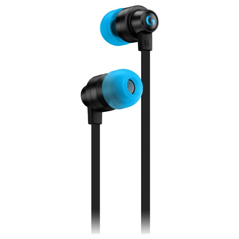 Logitech G333 Wired Gaming Earphones, 3.5 MM - Black