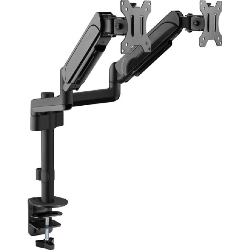 GAMEON GO-2045 Pole-Mounted Gas Spring Dual Monitor Arm, Stand And Mount For Gaming And Office Use, 17" - 32", Each Arm Up To 9 KG, Black
