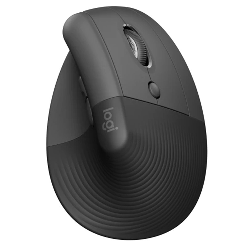 Logitech Lift Vertical Ergonomic W/L & BT Mouse - Graphite