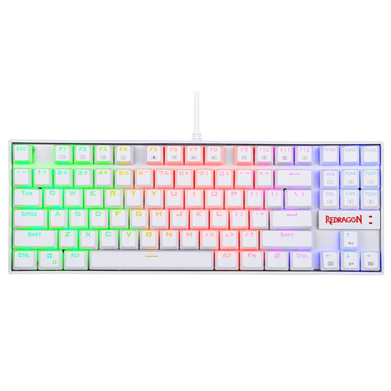 Redragon Kumara White, Wired Mechanical keyboard, RGB