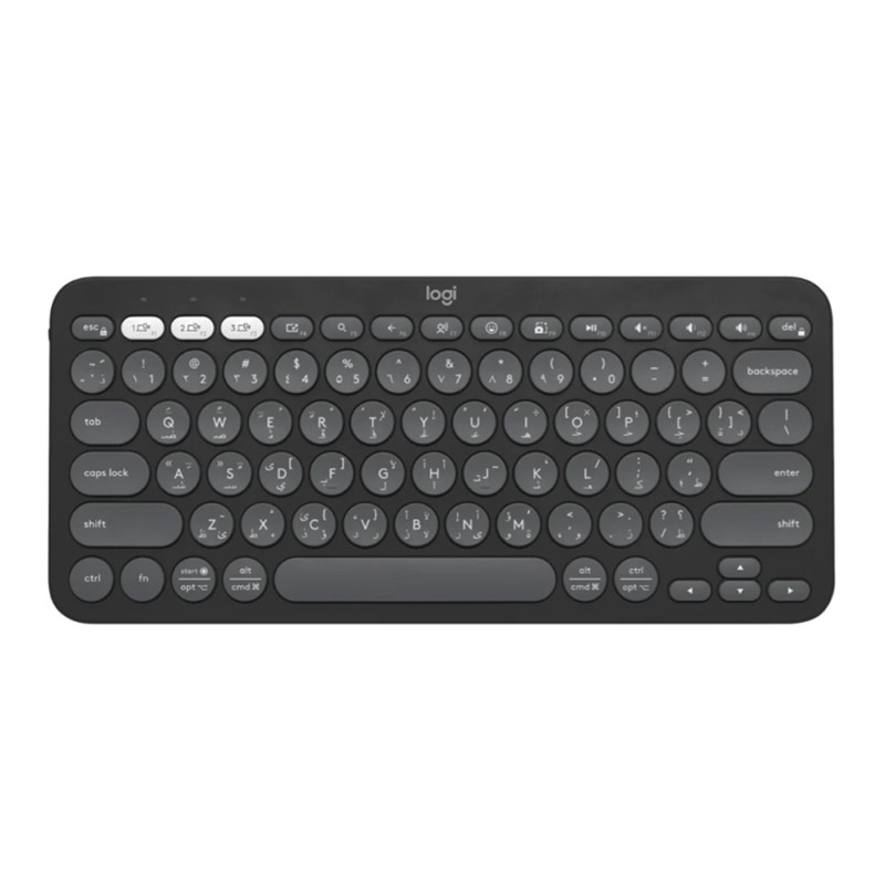 Logitech Keyboard Pebble Keys 2 K380s Bluetooth Keyboard - Tonal Graphite (English/Arabic)