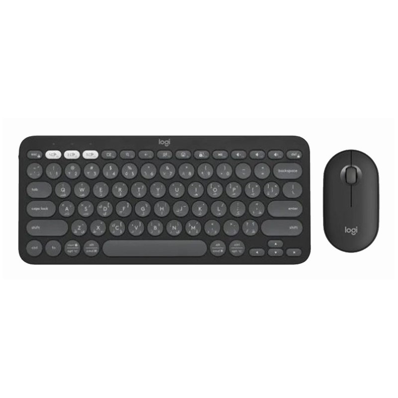 Logitech Keyboard & Mouse Pebble 2 Combo - Tonal Graphite (English/Arabic)