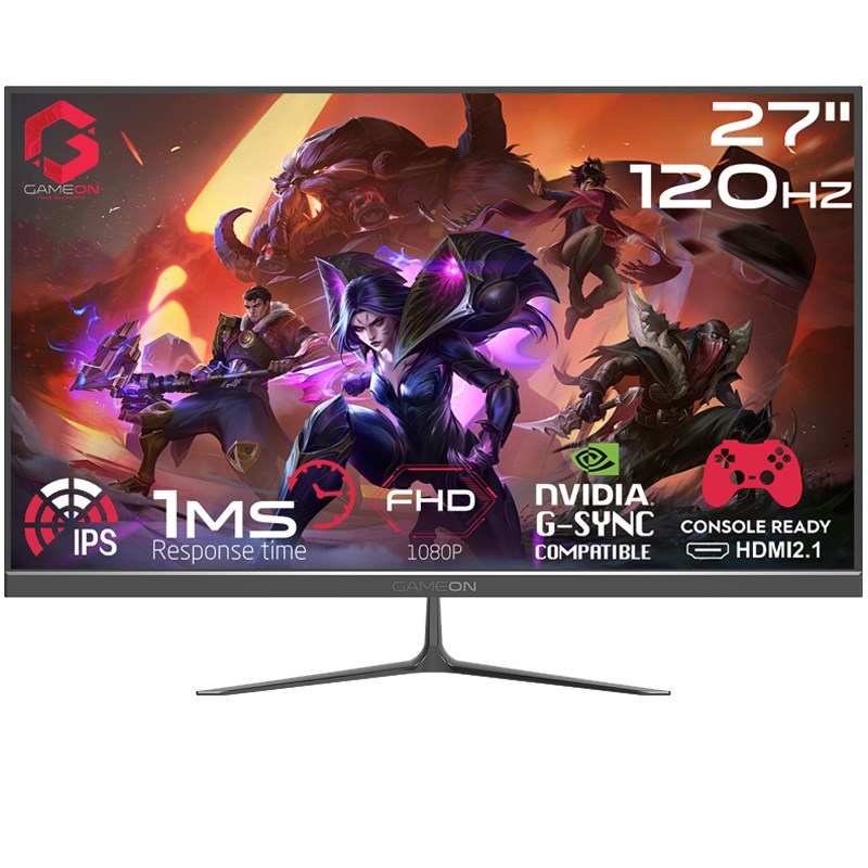 GAMEON GOES27FHD120IPS 27" FHD, 120Hz, MPRT 0.5ms, HDMI 2.1, IPS Gaming Monitor (Support PS5)