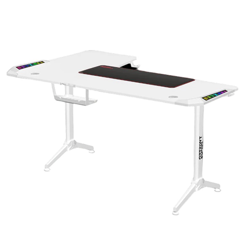 Twisted Minds Corner Gaming Desk, Right TM-Y-LW-RGB - 160*100*75 cm - White