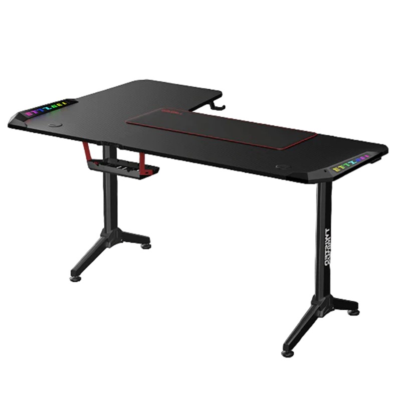 Twisted Minds Corner Gaming Desk, Right - Black - TM-Y-RB-RGB ,  160x100x75 cm