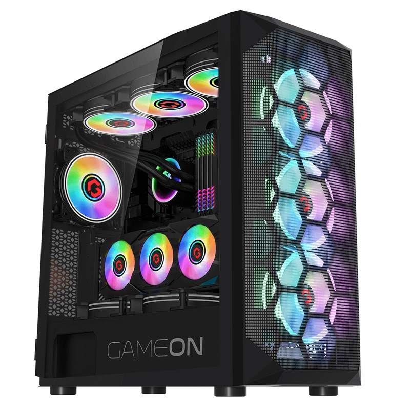 GAMEON Emperor Midnight I Series Mid Tower Gaming Case - Black