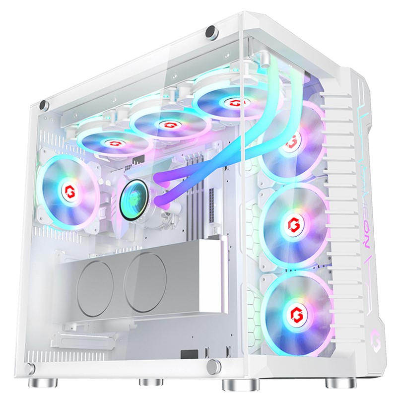 GAMEON Emperor Arctic III Series Mid Tower Gaming Case - White