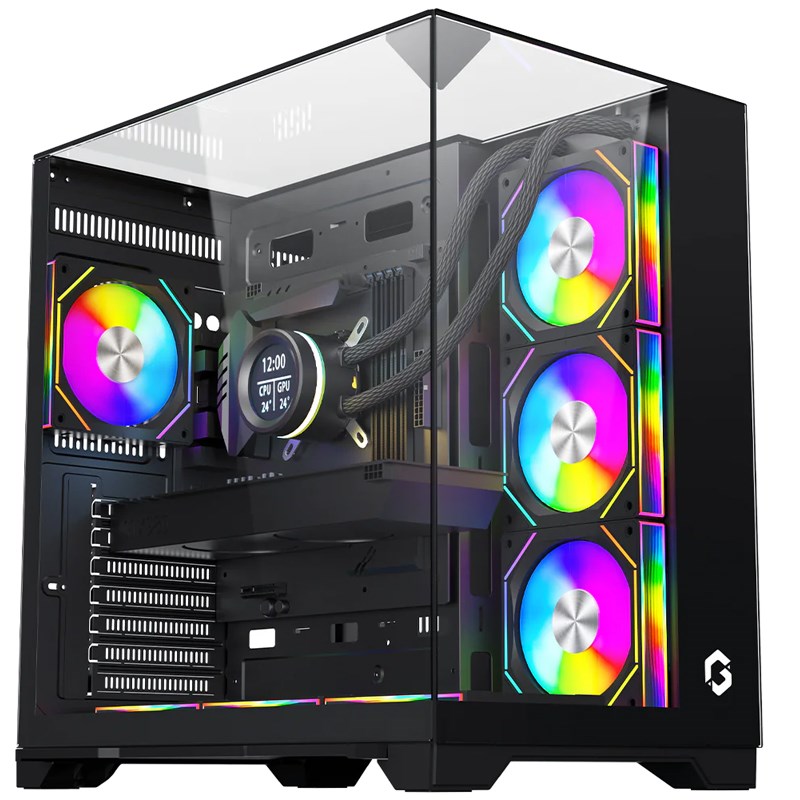 GAMEON Valkyrie I Series Mid Tower Gaming Case (7 ARGB Fans Included)