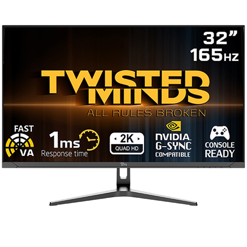 Twisted Minds Eclipse Series Flat 32" QHD - 165HZ 1ms Fast VA Gaming Monitor