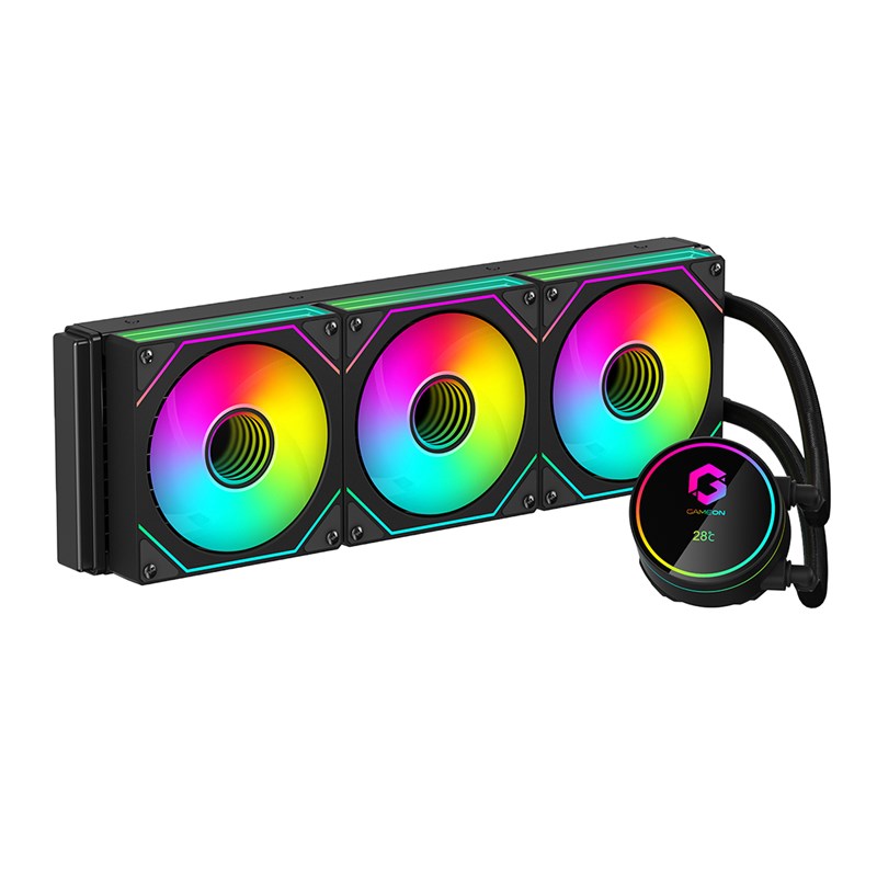 GAMEON KRAKEN 360mm Temperature Display Liquid CPU Cooler - Black