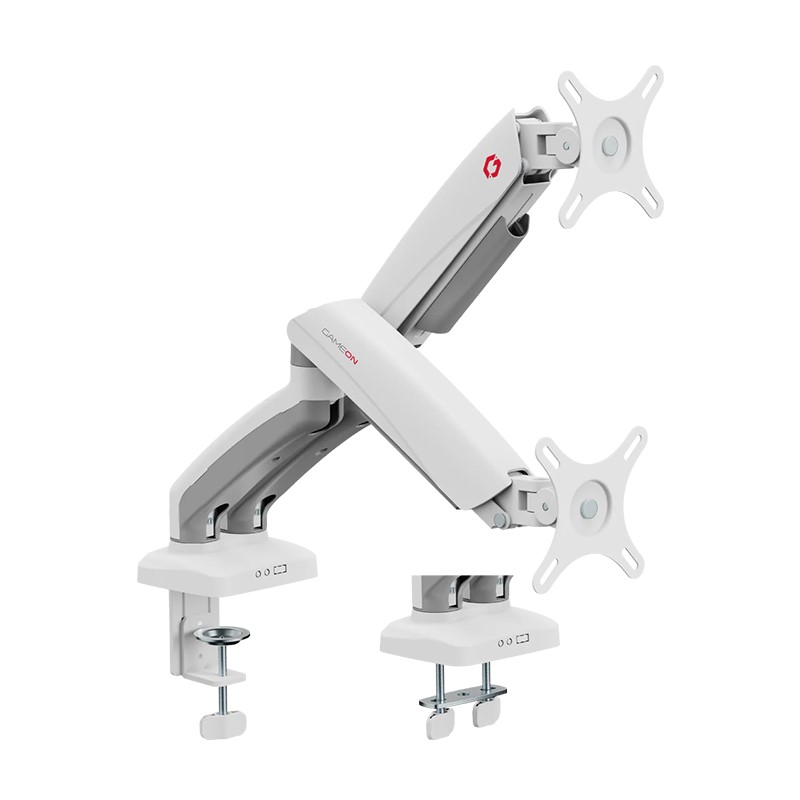 GAMEON GO-5450 Dual Monitor Arm For Gaming And Office Use - White