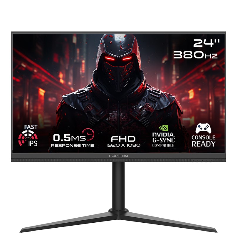 GAMEON GOMP24FHD380IPS Midnight Pro Series 24" FHD, 380Hz, MPRT 0.5ms, HDMI 2.1, Fast IPS Gaming Monitor (Support PS5) - Black
