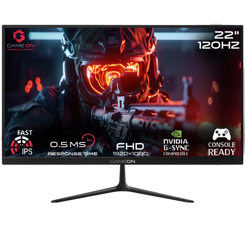 GAMEON 22" FHD, 120Hz, MPRT 0.5ms, HDMI 2.1, IPS Gaming Monitor (Support PS5)