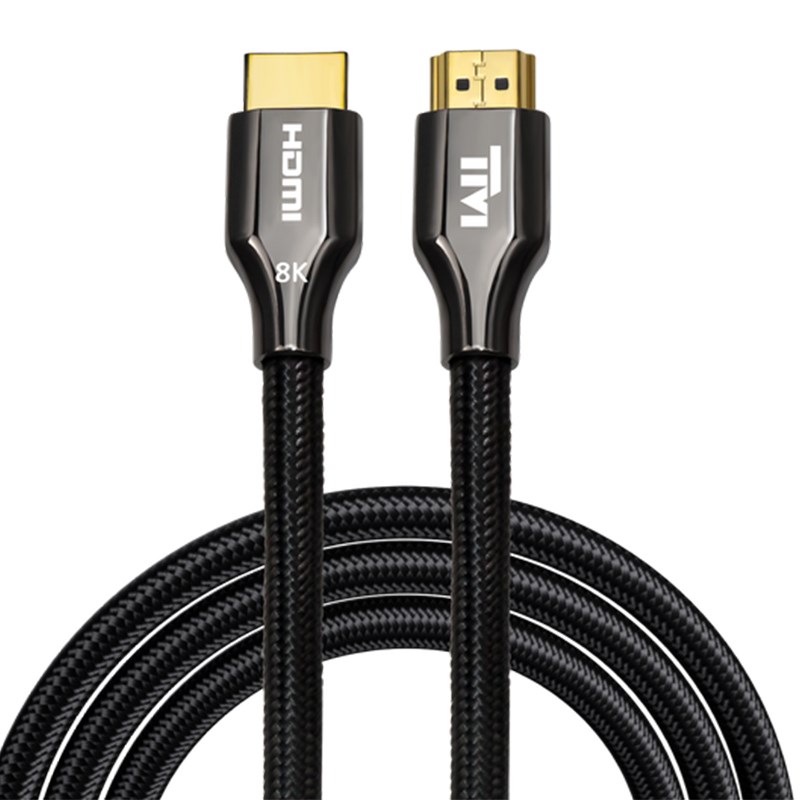 TwistedMinds Zinc Alloy 8k HDMI Cable Braided Custom Resolution 8K/60Hz, 4K/120Hz/60Hz, Bandwidth 48Gbps - 1 M