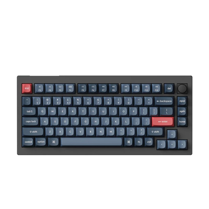 Keychron V1 Max QMK/VIA 75% Wireless RGB Custom Mechanical Gaming Keyboard (Hot-Swappable) - Black