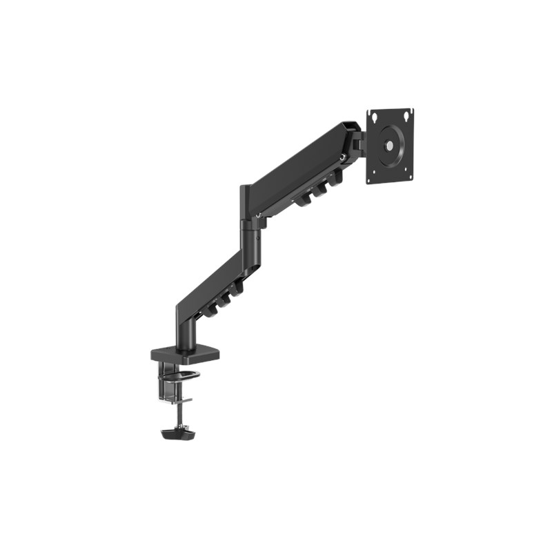 GAMEON GO-5500 Gas Mechanical Spring Single Monitor Arm For Gaming And Office Use, 17" - 32", Flat Monitor Upto 9 kg & Curve Monitor Upto 9 kg - Black