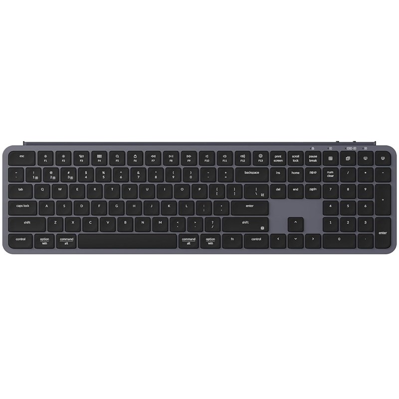 Keychron B6 Pro Full-Size Ultra-Slim Wireless ZMK Custom Keyboard for Windows & Mac - Space Grey