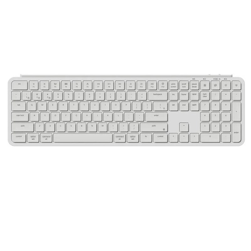 Keychron B6 Pro Full-Size Ultra-Slim Wireless ZMK Custom Keyboard for Windows & Mac - White