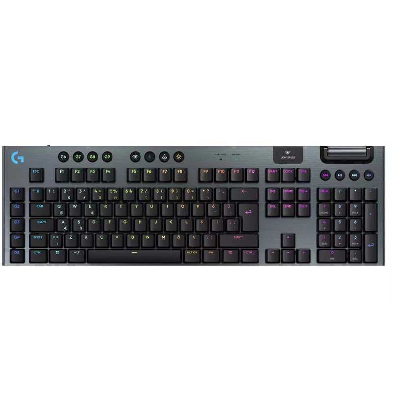 Logitech G915 X LIGHTSPEED Wireless Gaming Keyboard - Black - US INT'L - Tactile - Black