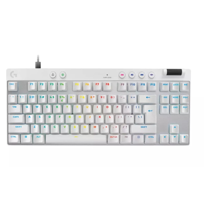 Logitech G Pro X TKL Rapid Wired Gaming Keyboard - White