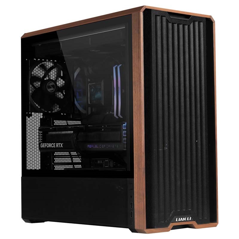 LIAN LI Lancool 217 Mid Tower ATX Gaming Case - Black (5 Fans Included)