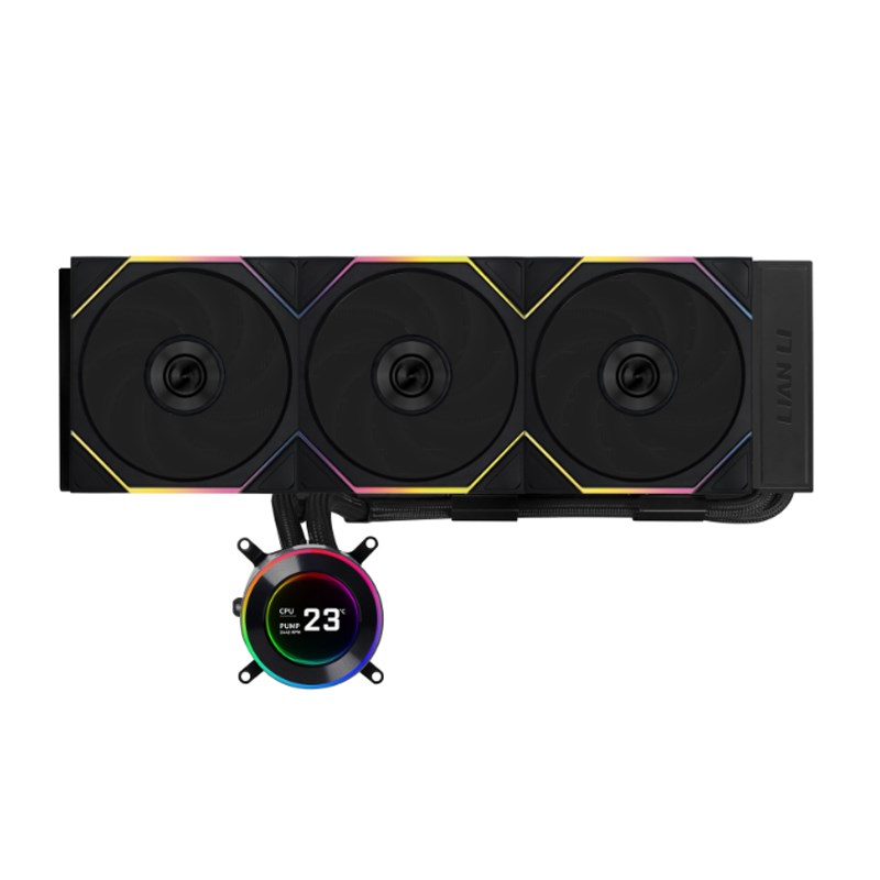 LIAN LI Hydro-Shift II LCD-C 360TL Liquid CPU Cooler with TL Wireless Fans, 2.1" IPS LCD Screen - Black