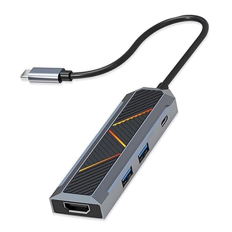 Redragon UCA 4-Port USB-C Hub - Black