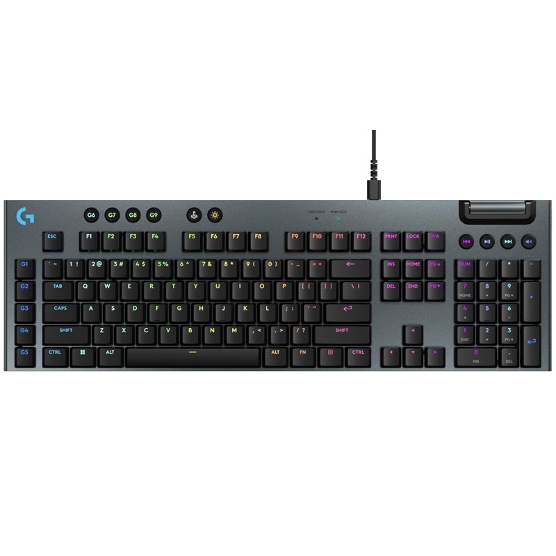 Logitech G915 X Wired Low Profile Mechanical Gaming Keyboard (Tactile Switch) - Black (US Layout)