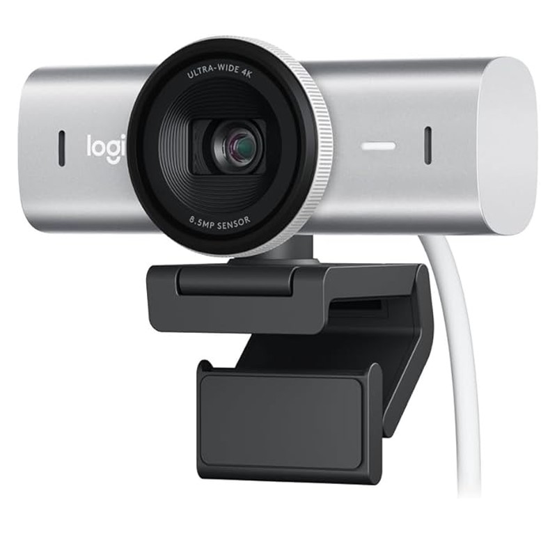 Logitech Webcam-MX Brio 4K Ultra HD Webcam-Pale Gray