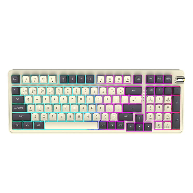 DarkFlash DF98 RGB Wireless (3-Modes BT/2.4GHz/USB-C) Gasket RGB (Linear Yellow Switch) Mechanical Gaming Keyboard - Twilight