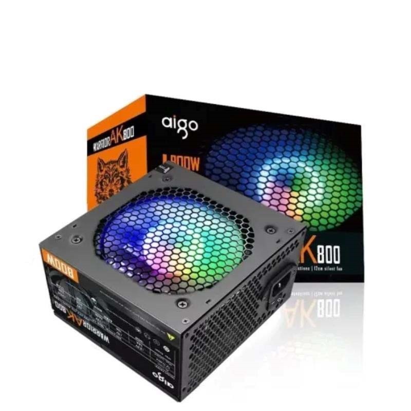 AIGO Darkflash AK800 RGB Non-Modular Gaming Power Supply - Black