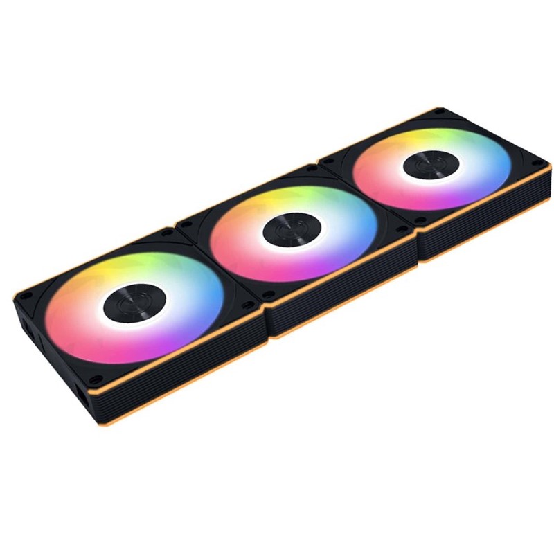 LIAN LI UNI FAN CL Wireless Reverse 120mm ARGB Case Fans with Controller - Black (3 Pack)