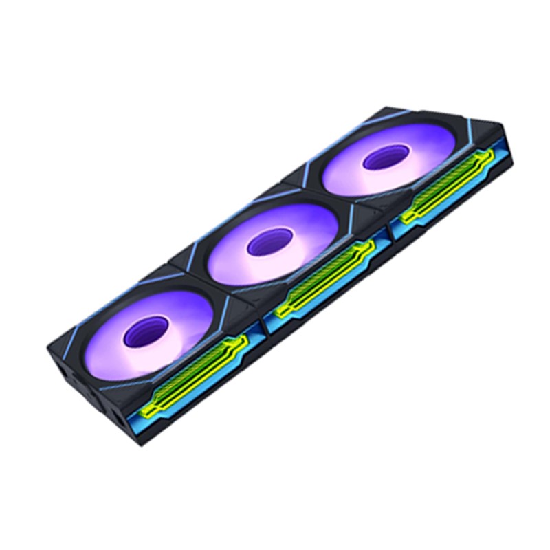 LIAN LI UNI FAN SL-INFINITY Wireless Reverse 120mm ARGB Case Fans with Controller - Black (3 Pack)