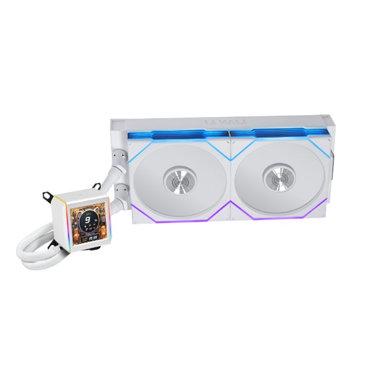 LIAN LI GALAHAD II LCD 280mm Liquid CPU Cooler with TL 140 Wireless Fans - Black