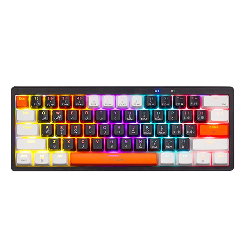 GAMEON AEROX Series GOMK60-RS 60% RGB Mechanical Wired Gaming Keyboard, Red Switch - English/Arabic