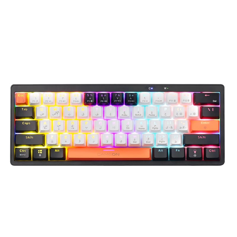 GAMEON AEROX Series GOMK160-RS 60% RGB Mechanical Wired Gaming Keyboard, Red Switch - English/Arabic
