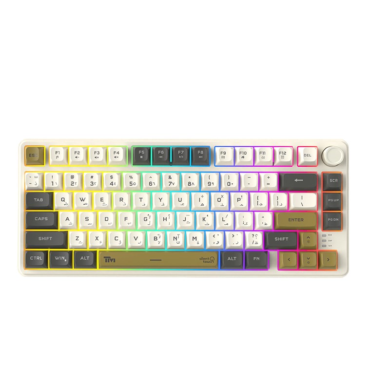 Twisted Minds Imperium Pro Series 75% Compact Size 80 Keys Wired Membrane Keyboard - (English / Arabic) Layout