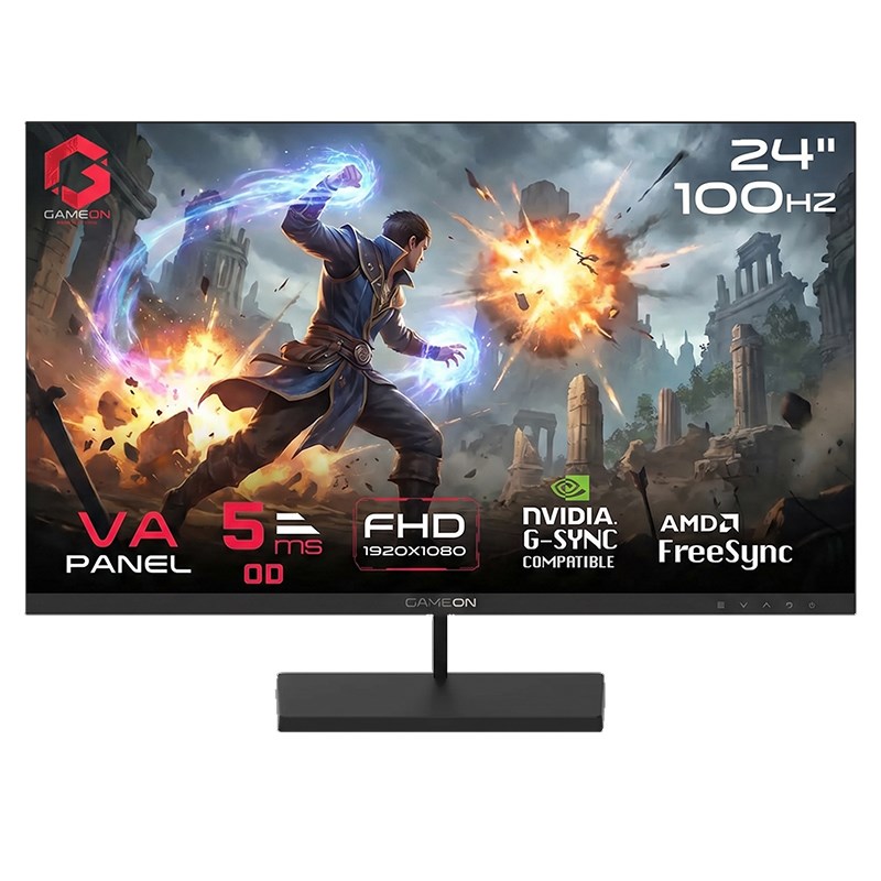 GAMEON GB24F100 Basic Series 24" FHD, 100Hz, MPRT 0.5ms, VA Panel Gaming Monitor - Black