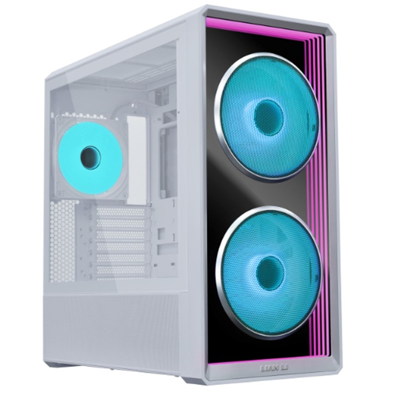 LIAN LI Lancool 217 INF Mid Tower ATX Gaming Case - White (3 Fans Included)