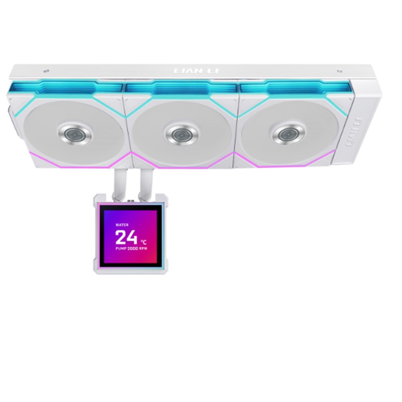 LIAN LI Hydro-Shift II LCD-S 360CL Liquid CPU Cooler with CL Wireless Fans, 3.4" IPS LCD Screen - Black
