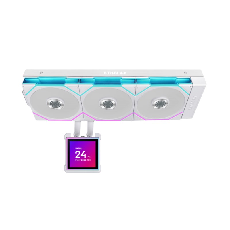 LIAN LI Hydro-Shift II LCD-S 360TL Liquid CPU Cooler with TL Wireless Fans, 3.4" IPS LCD Screen - Black