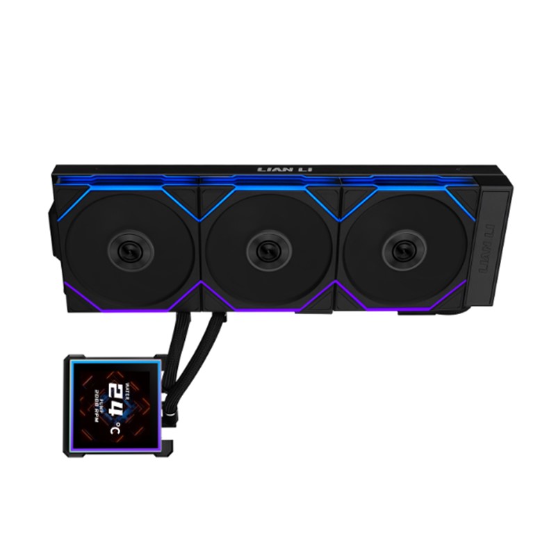 LIAN LI Hydro-Shift II LCD-S 360TL Liquid CPU Cooler with TL Wireless Fans, 3.4" IPS LCD Screen - Black