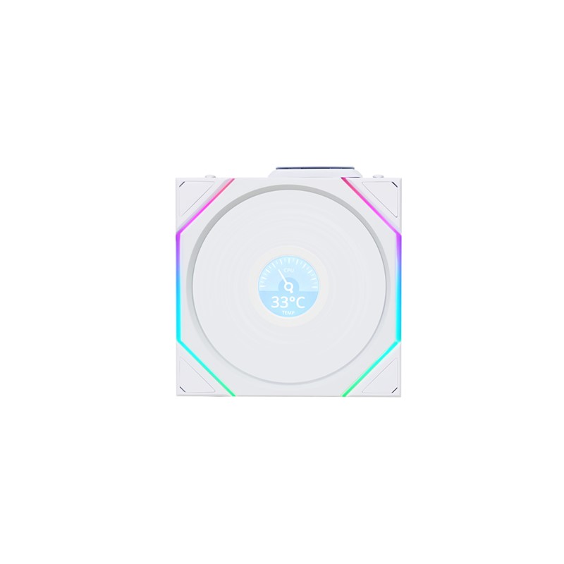 LIAN LI UNI FAN TL-LCD Wireless Reverse Blade 120mm ARGB Case Fan with 1.6” LCD Screen (1 Pack)