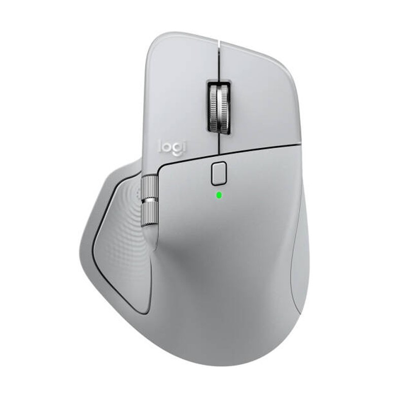 Logitech MX Master 4 Wireless/Bluetooth Ergonomic Mouse - Pale Gray