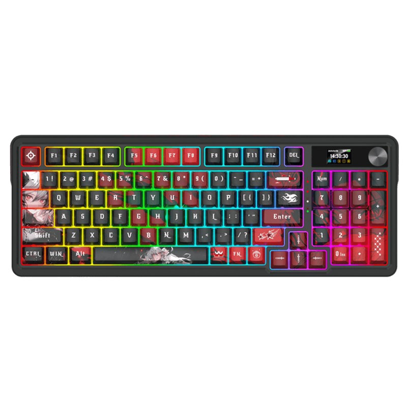 Redragon ARTEMIS K719 PRO Anime Tri Mode Connectivity (Wired & 2.4G & BT) Gaming Keyboard