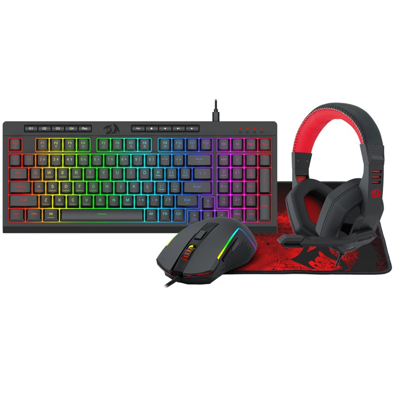 Redragon S149 (4in1 Combo: K515-RGB+M616-RGB+H120+P016) Keyboard, Mouse, Mousepad, Headset Gaming Combo