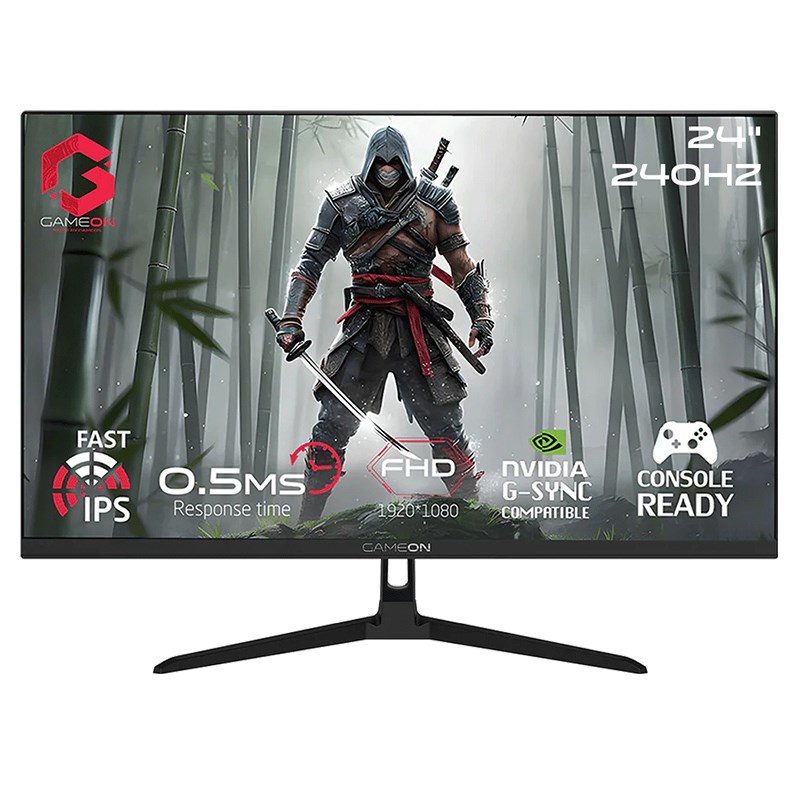 GAMEON GOESP24240IPS Esports Series 24" FHD, 240Hz, MPRT 0.5ms, HDMI 2.1, Fast IPS Gaming Monitor (Supports PS5) - Black