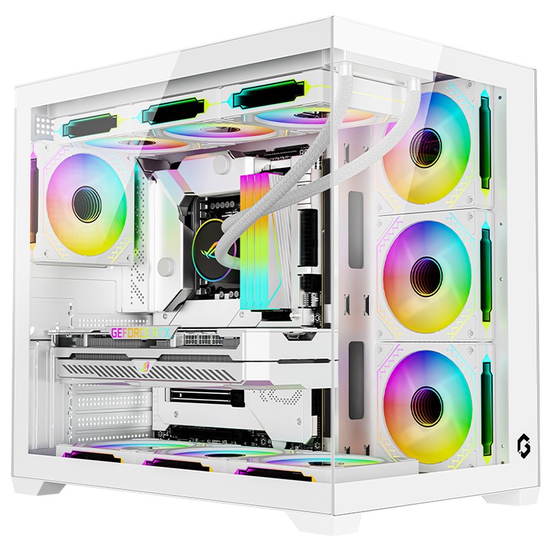 GAMEON Emperor Arctic VX Series Mid Tower Gaming Case - White