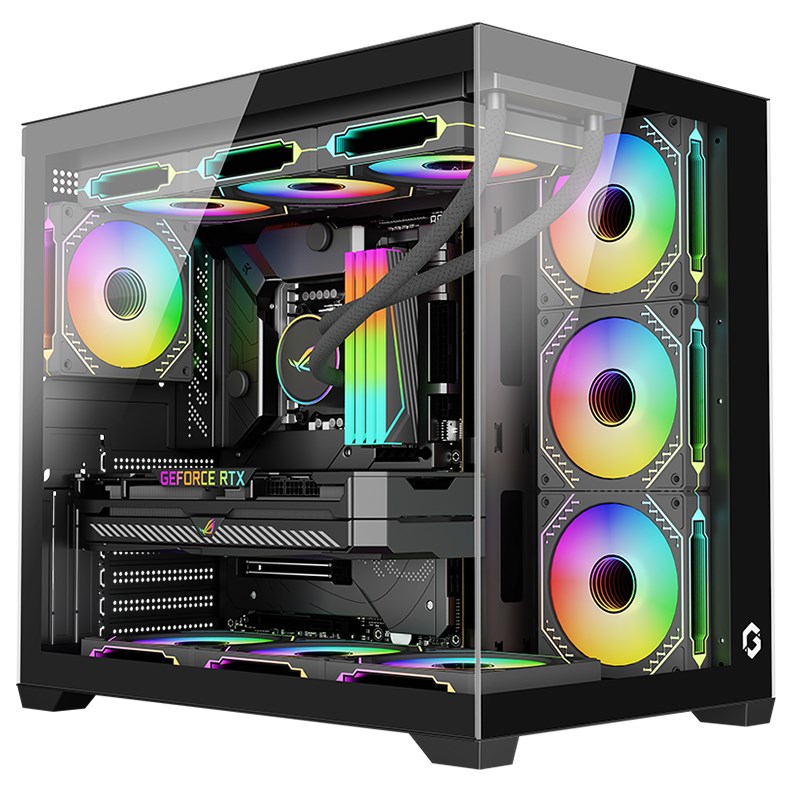 GAMEON Emperor Midnight VX Series Mid Tower Gaming Case - Black