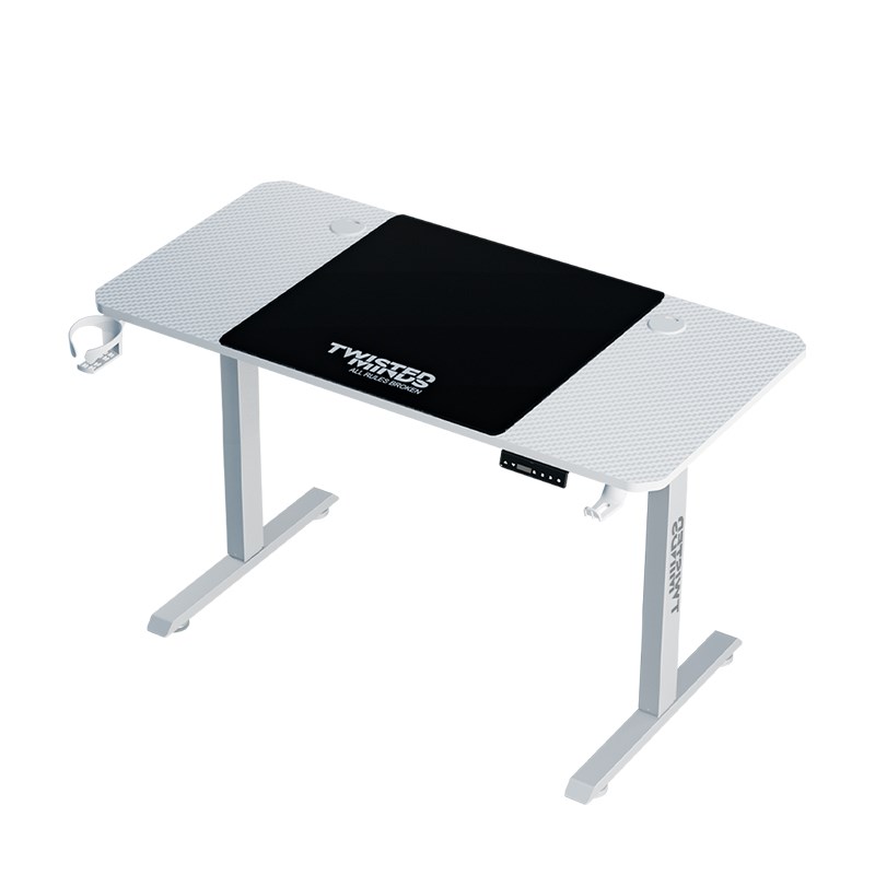 Twisted Minds Paradox Adjustable Gaming Desk, 120x60 cm, with Cup Shelf, Headphone Hook, Mousepad